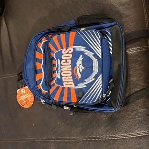 Denver Bronco Backpack with Lunch Bag/// Bin 6x4